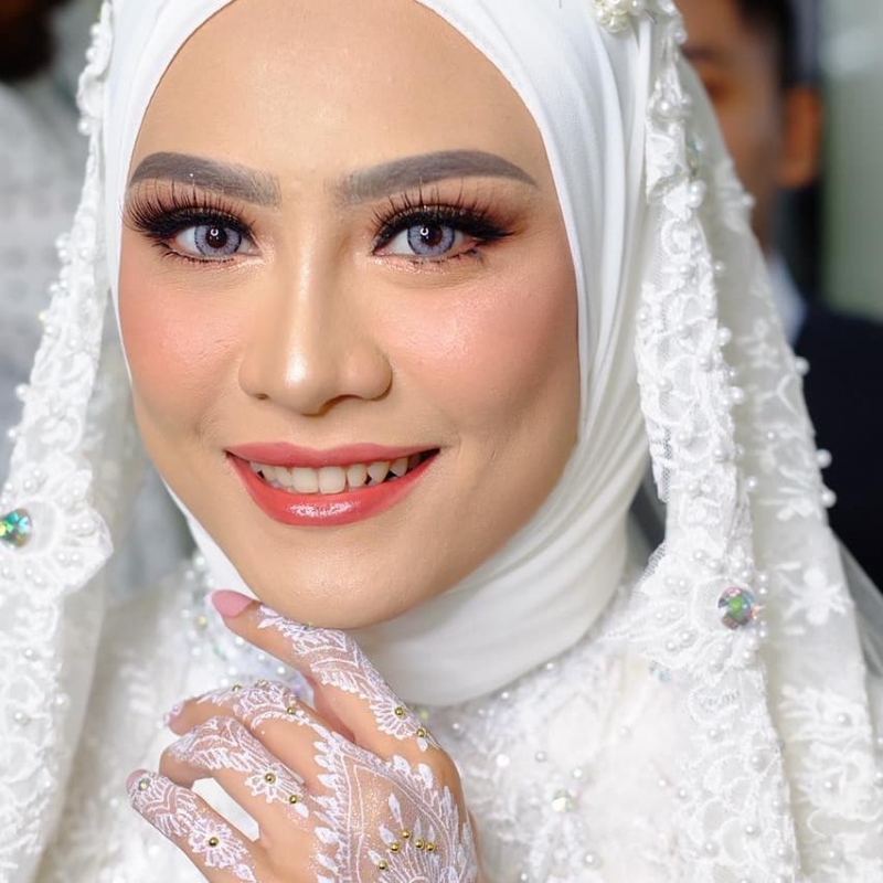  Weddinghijab Receptionlook Reniya Alhamdulillah Samawa Weddingmakeup 